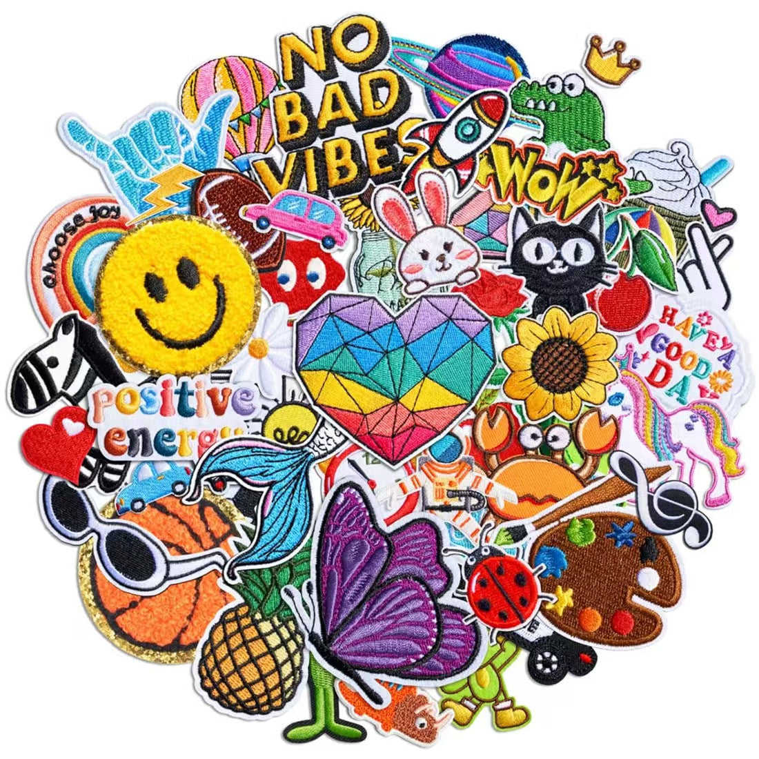 Mix colorful patches 60 pieces
