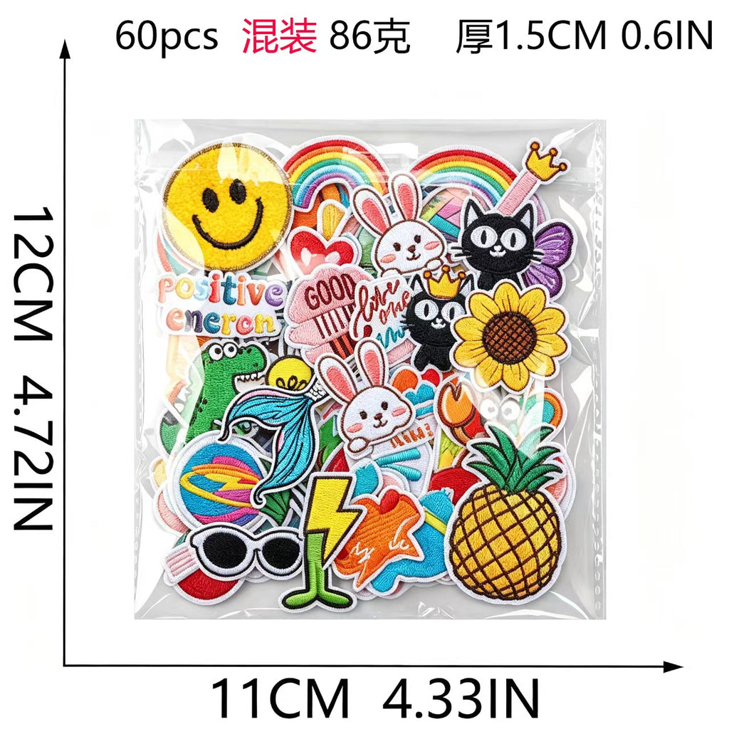 Mix colorful patches 60 pieces